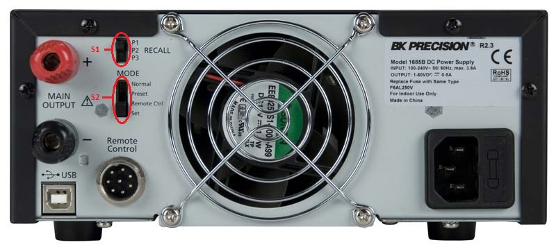 Rear Panel Switches