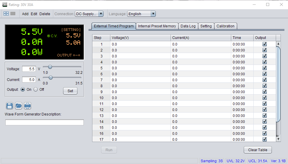 PSCS Control Screen
