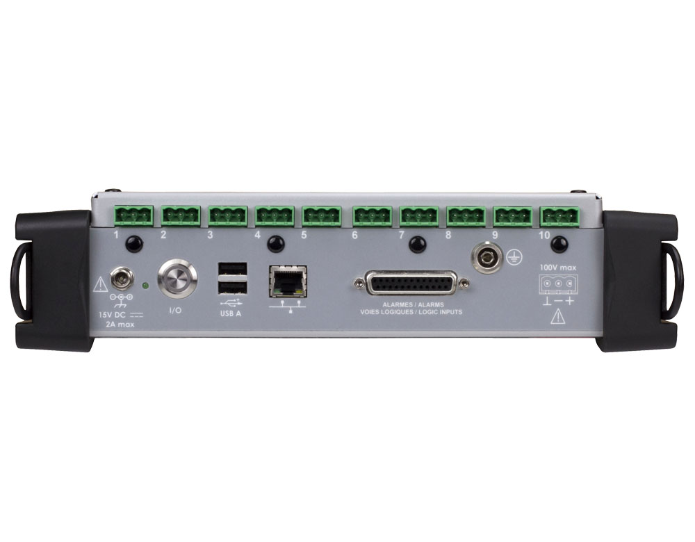 Data Acquisition Recorder and Logger DAS220-BAT Portable Multi-Channel DAQ System Rear View